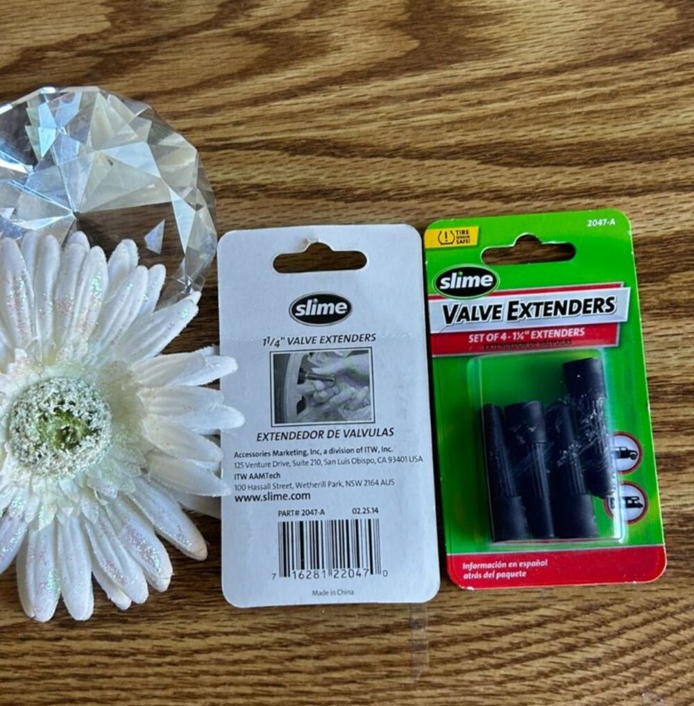 2x Slime Valve Extenders 1.25" Plastic Tire Rim Accessories 2047-A Fast Ship - Picture 3 of 3